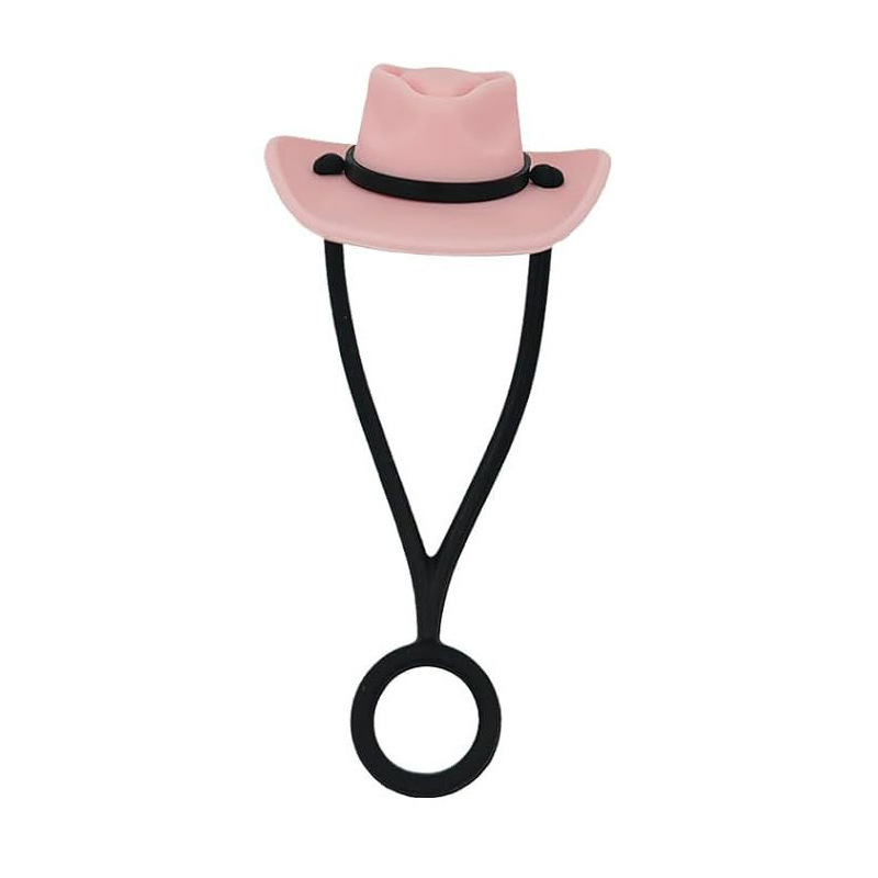 Silicone Cowboy Hat Straw Covers Cap Tumbler Straw Topper Compatible with Stanley Cup