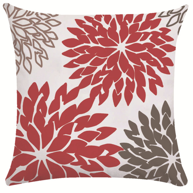 Leaf Geometric Throw Pillow Cover Decorative Cushion Cover