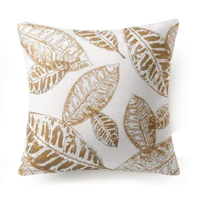 Leaf Geometric Throw Pillow Cover Decorative Cushion Cover