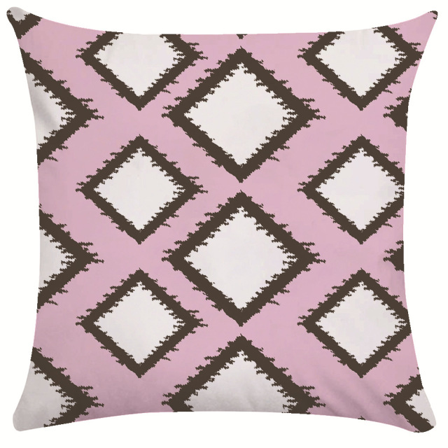 Leaf Geometric Throw Pillow Cover Decorative Cushion Cover