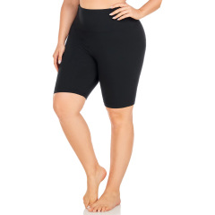 Women Plus Size Biker Shorts with Pockets High Waisted