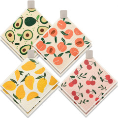 Swedish Reusable Soft Kitchen Towels Dish Cloths Set Absorbent Sponge