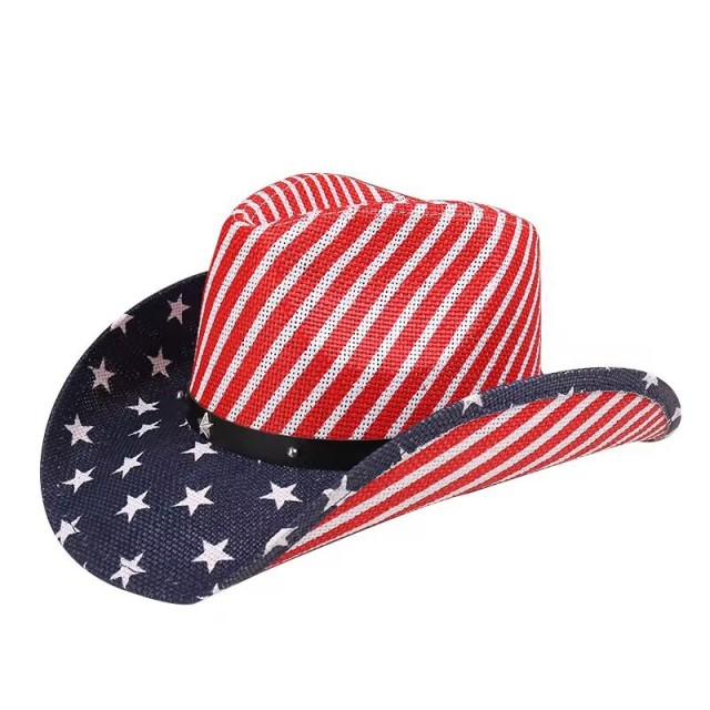 Cowboy Hat Patriotic USA Western Hat 4th of July Independence Day