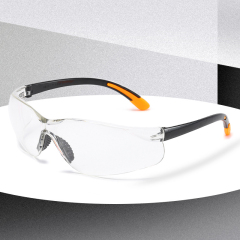 Bright black frame transparent eyeglass