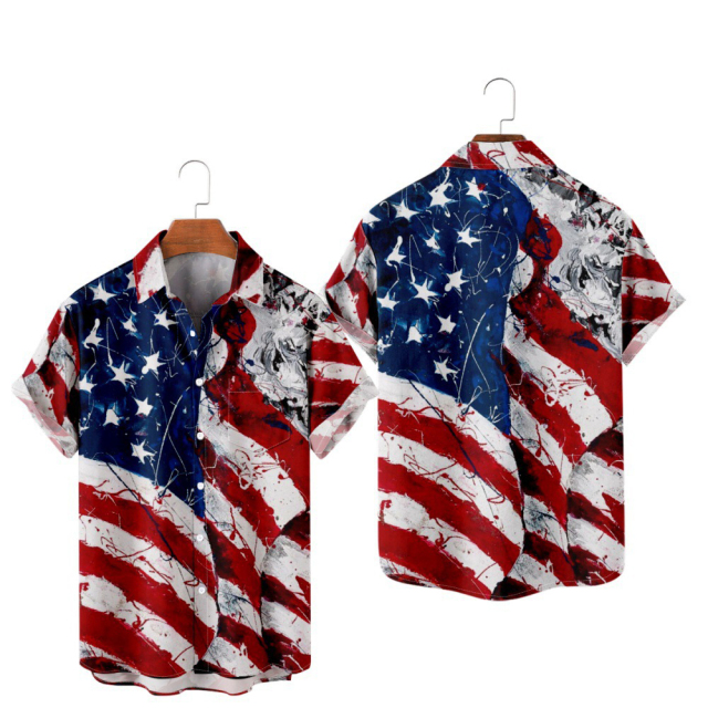 Men's Independence Day T-Shirt Short Sleeve Shirt 4th of July