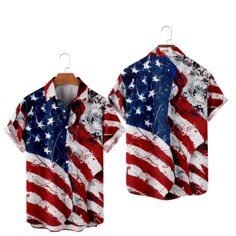 Men's Independence Day T-Shirt Short Sleeve Shirt 4th of July