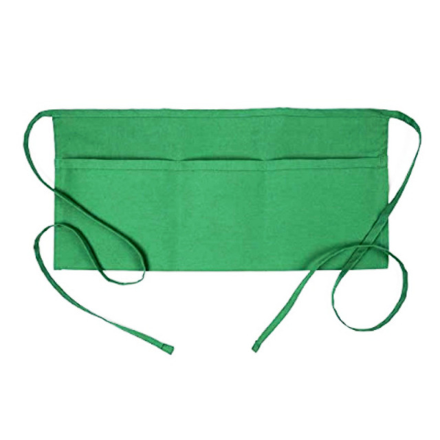 Waist Aprons with 3 Pockets Water Oil Resistant Half Apron for Servers