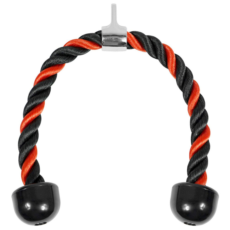 Tricep Rope Cable Attachment Pull Down Rope with Carabiner