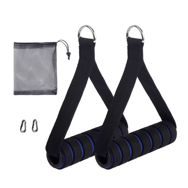 Exercise Handle Replacement Braided Nylon Straps with Carabiner