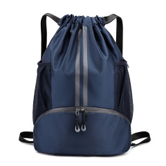 Sports Drawstring Backpack Swim Gym Bag Wet Proof Pocket