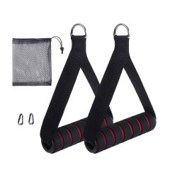 2 red handles + 2 carabiners + 1 mesh bag without logo