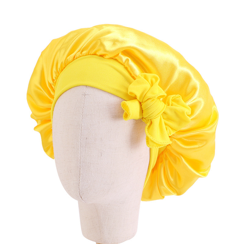 Baby Satin Silk Hair Bonnet Sleeping Kids Cap Hat for Infant Newborn Toddler
