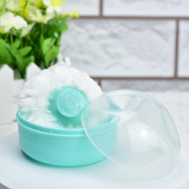 Baby Body Powder Puff Soft Fluffy with Container Case