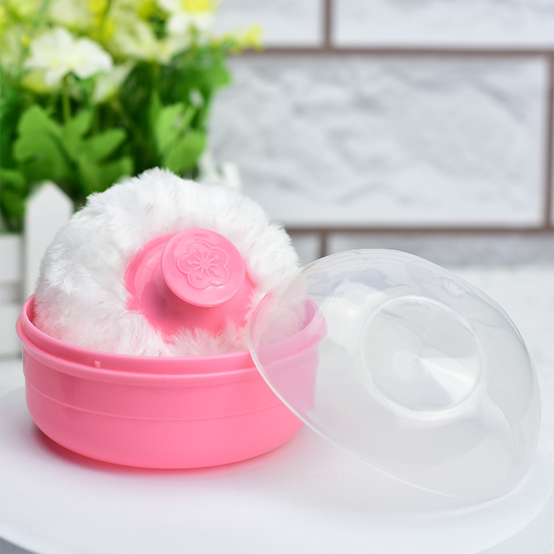 Baby Body Powder Puff Soft Fluffy with Container Case