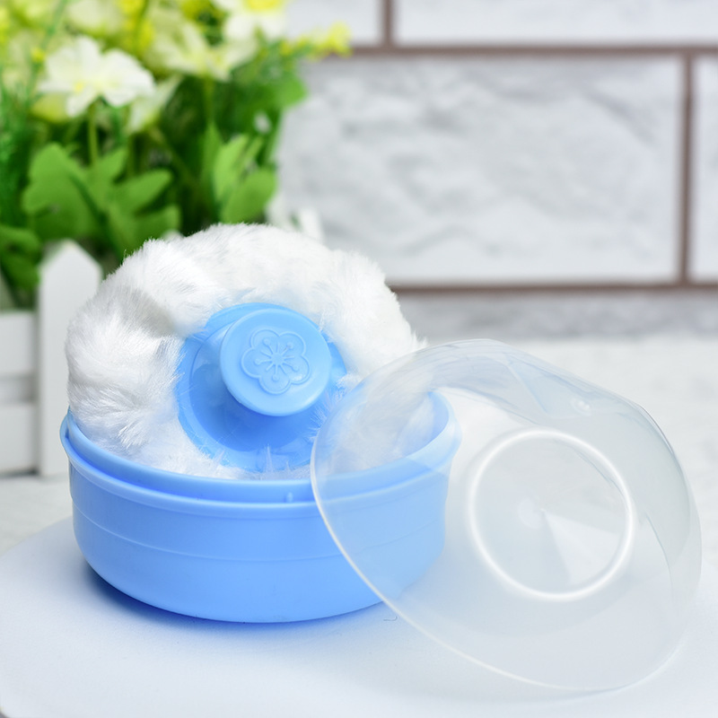 Baby Body Powder Puff Soft Fluffy with Container Case