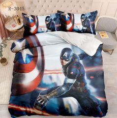 Marvel Avengers Digital Print Bedding Set with Duvet Cover Pillowcases Fade Resistant Polyester