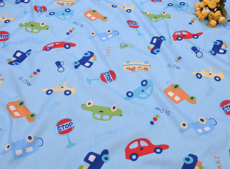 Kid Excavator Fabric Width 1.6M DIY Art for Bedding