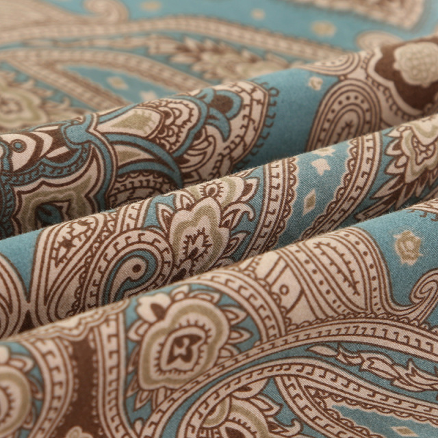 Floral Fabric Boho Design Width 2.8m Traditional Paisley Leaf Pattern