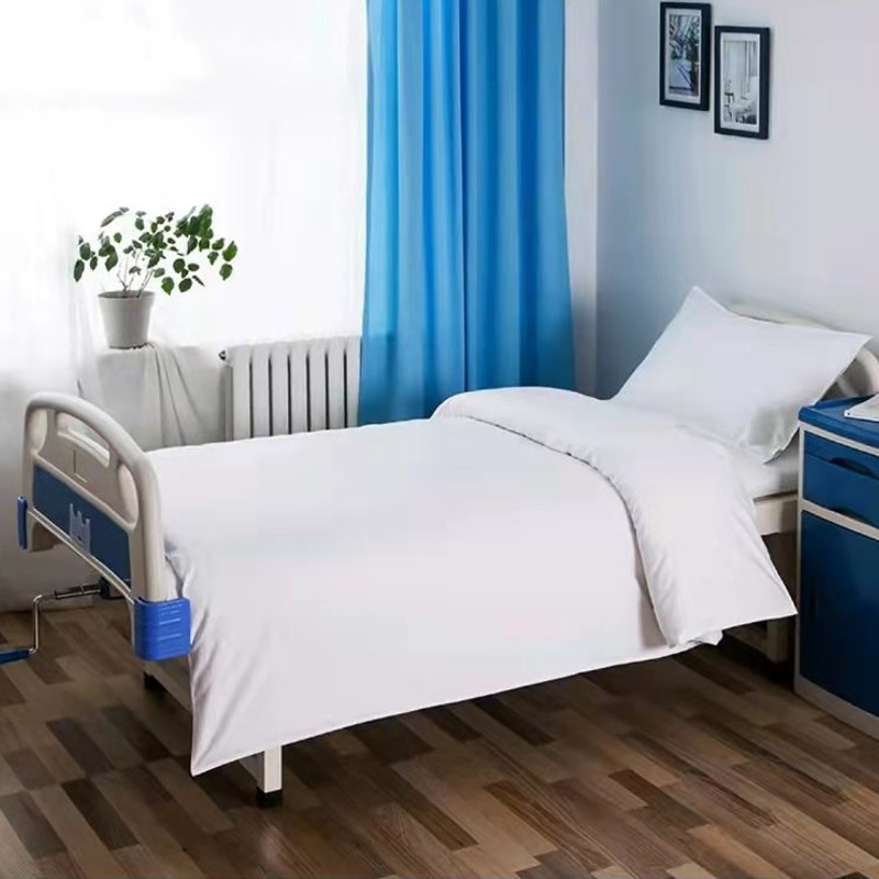 3-Piece Hospital Linen Set Duvet Cover Bed Sheets Pillowcase for Care Bed