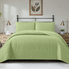Soft Bed Summer Quilt Microfiber Bedspread Coverlet with Pillowcases