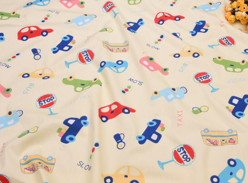 Kid Excavator Fabric Width 1.6M DIY Art for Bedding