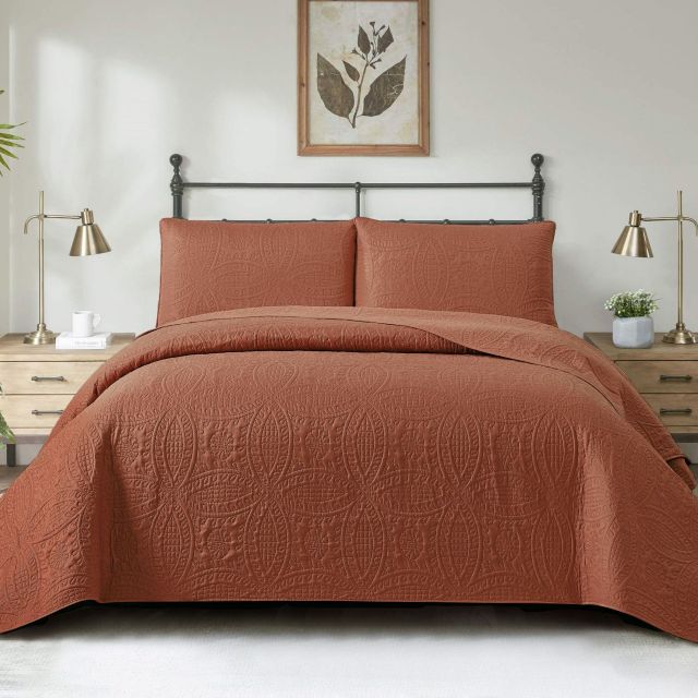 Soft Bed Summer Quilt Microfiber Bedspread Coverlet with Pillowcases