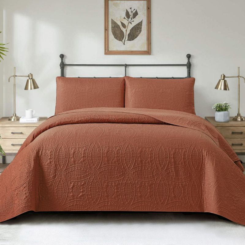 Soft Bed Summer Quilt Microfiber Bedspread Coverlet with Pillowcases