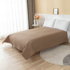 Brushed Microfiber Quilted Bedspread Lightweight Water and Stain Resistant