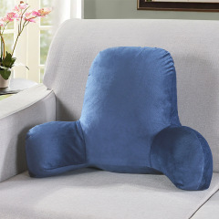 Back Rest Pillow with Arms Pockets Washable Cover Reading Pillow