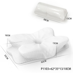 Adjustable Cooling Cervical Pillow Memory Foam Ergonomic Contour for Neck Support