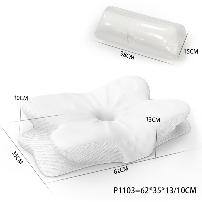 Adjustable Cooling Cervical Pillow Memory Foam Ergonomic Contour for Neck Support