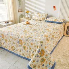 Floral Quilt Bedspread Brushed Microfiber Lightweight Quilted Coverlet