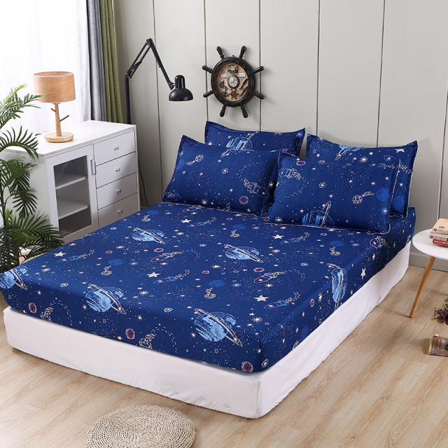 Boys Girls Bed Sheet Fitted Sheet Brushed Microfiber Cartoon Print