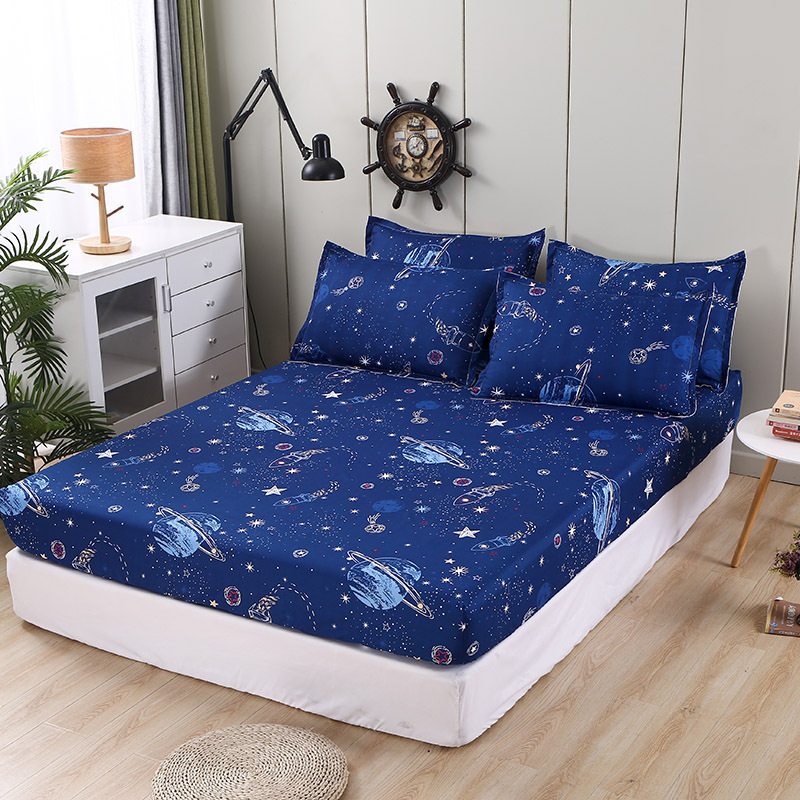 Boys Girls Bed Sheet Fitted Sheet Brushed Microfiber Cartoon Print