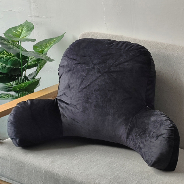 Back Rest Pillow with Arms Pockets Washable Cover Reading Pillow
