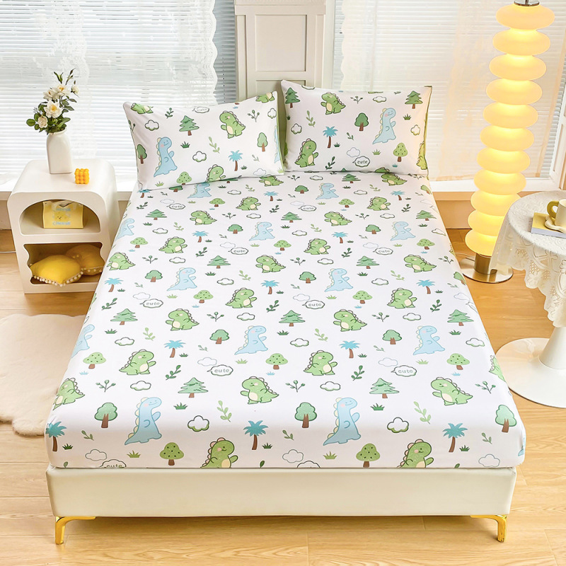 Boys Girls Bed Sheet Fitted Sheet Brushed Microfiber Cartoon Print