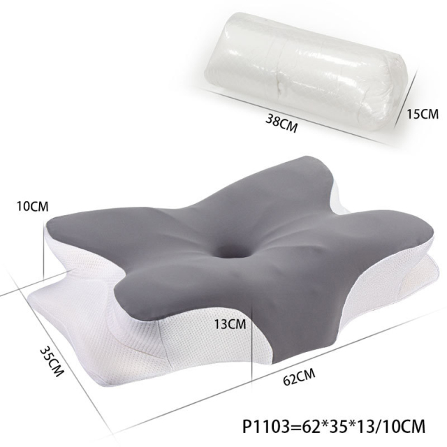 Adjustable Cooling Cervical Pillow Memory Foam Ergonomic Contour for Neck Support