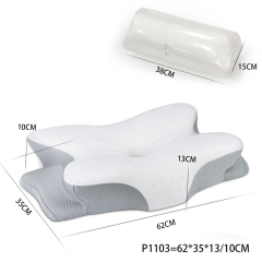 Adjustable Cooling Cervical Pillow Memory Foam Ergonomic Contour for Neck Support