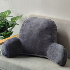 Back Rest Pillow with Arms Pockets Washable Cover Reading Pillow