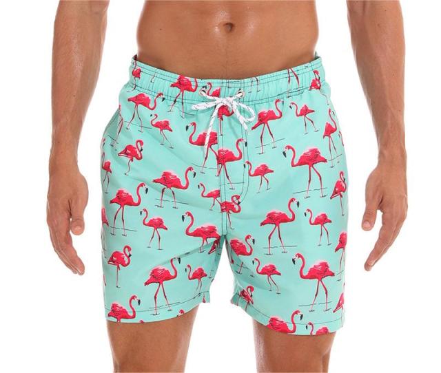 Mens Swim Trunks Waterproof Swim Shorts with Mesh Lining Side Pockets