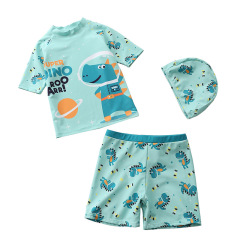 Kids Swimsuit Boys Two Pieces Swimsuit Cute Printing Trunk Rash Guard