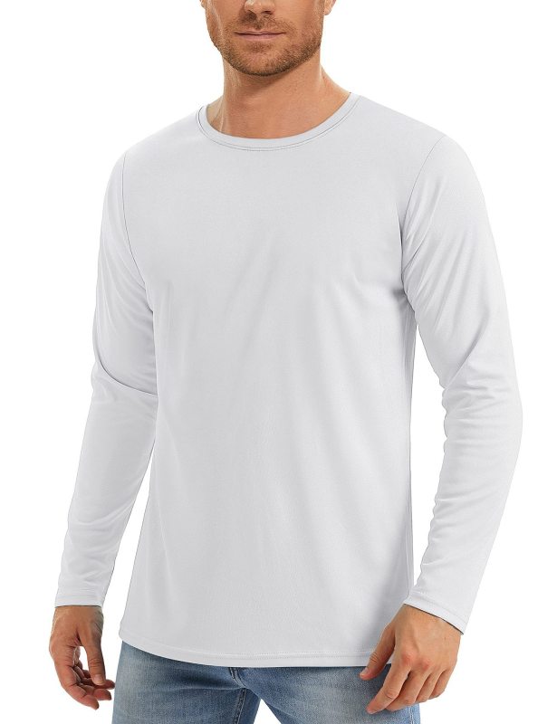 Men's Rash Guard Swim Surf Fishing Shirts Long Sleeves UV Sun Protection