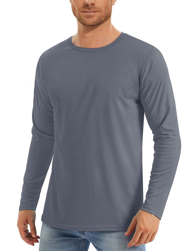 Men's Rash Guard Swim Surf Fishing Shirts Long Sleeves UV Sun Protection