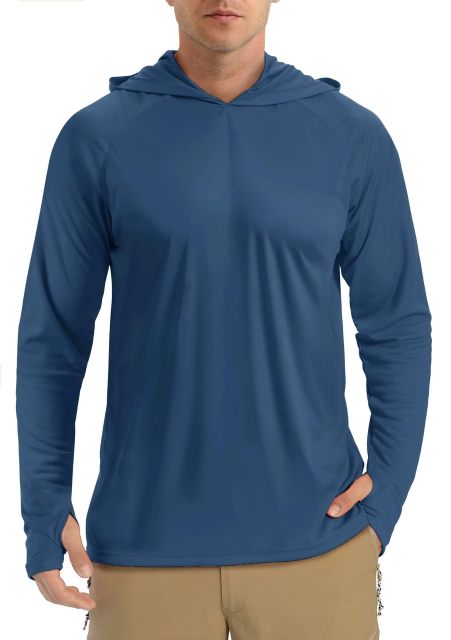 Men's Fishing Long Sleeve UV Protection Hoodie Rash Guard