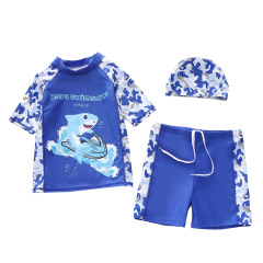 Kids Swimsuit Boys Two Pieces Swimsuit Cute Printing Trunk Rash Guard