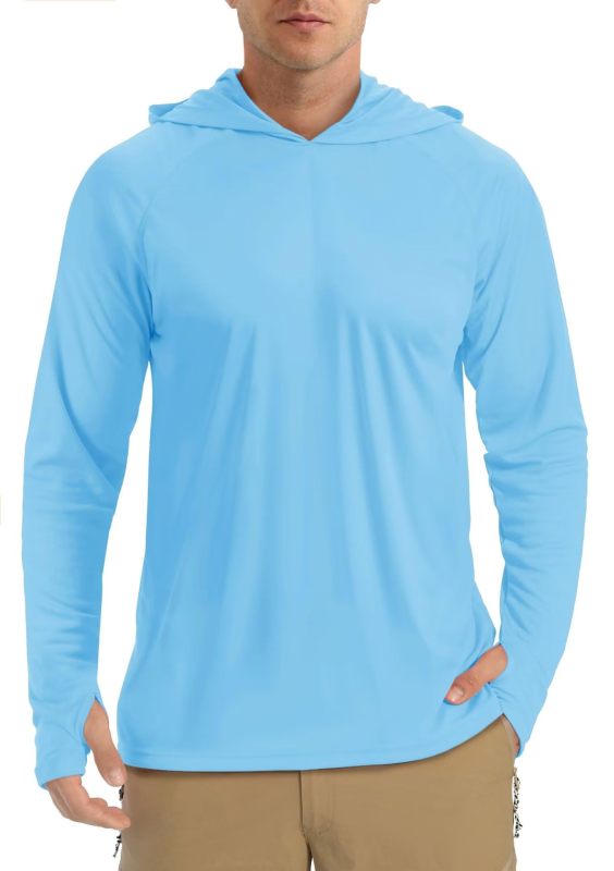 Men's Fishing Long Sleeve UV Protection Hoodie Rash Guard