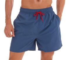 Mens Swim Trunks Above Knee Length Mesh Lining Pockets Quick Dry Swim Shorts
