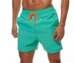 Mens Swim Trunks Above Knee Length Mesh Lining Pockets Quick Dry Swim Shorts