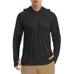 Men's Fishing Long Sleeve UV Protection Hoodie Rash Guard