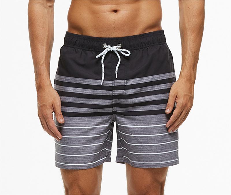 Mens Swim Trunks Waterproof Swim Shorts with Mesh Lining Side Pockets